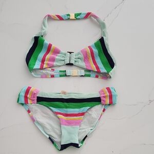 Trina Turk Rainbow Sripe Bikini Size 6